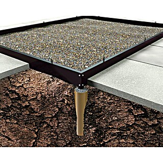 Halls Gewächshaus-Fundament (Passend für: Icon Planthouse 6, Grundfläche 7,3 m², Schwarz)