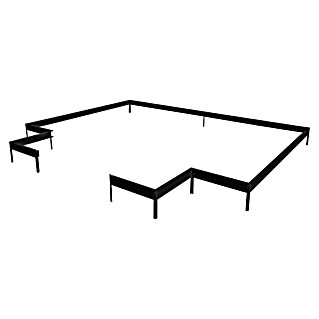 Halls Gewächshaus-Fundament (Passend für: Icon Gardenhouse 6, Grundfläche 8,6 m², Schwarz)