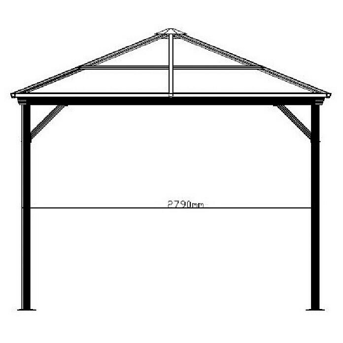 Sojag Pavillon Verona 10 x 14 (423 x 298 x 261 cm, Anthrazit)
