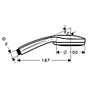 Hansgrohe Handbrause Croma 100 Vario (Anzahl Funktionen: 4, Durchmesser: 10 cm, Chrom)