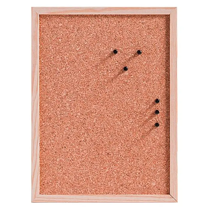 Zeller Present Pinnwand - 30 x 40 cm, Kork - Korktafel mit Holzrahmen und schwarzen Reißnägeln, ideal zum Anpinnen von Notizen und Fotos. Ein praktisches Accessoire für Büro oder Zuhause.