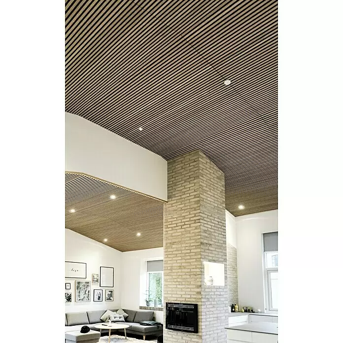 FibroTech Akustikpaneel Premium - Light Oak, 2.440 x 605 x 22 mm - Stimmungsaufnahme