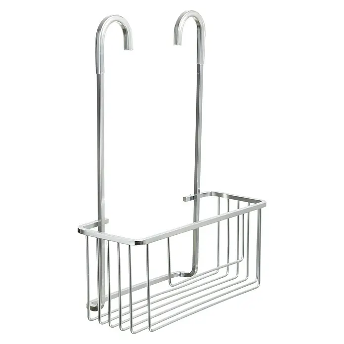 Tatay Aluminium Cesta de baño - 12,8 x 28 x 38,5 cm, Aluminio, Cromo - Este carrito de ducha de metal se cuelga en la pared de la ducha para guardar utensilios de ducha y así brindar más orden en el baño.
