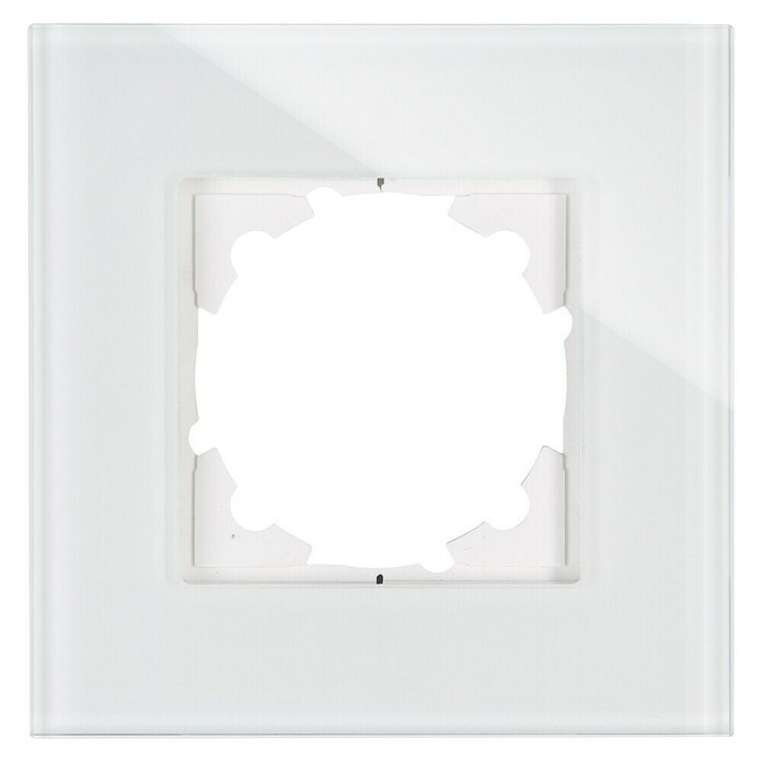 Voltomat Verona Glazen afdekraam (Wit, Enkelvoudig, Glas) | BAUHAUS