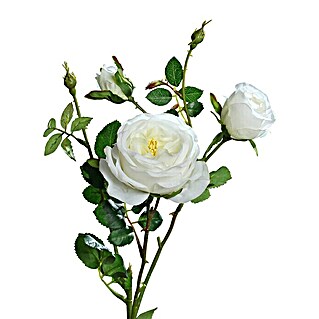 Kunstblume Rose (Creme, 60 cm)