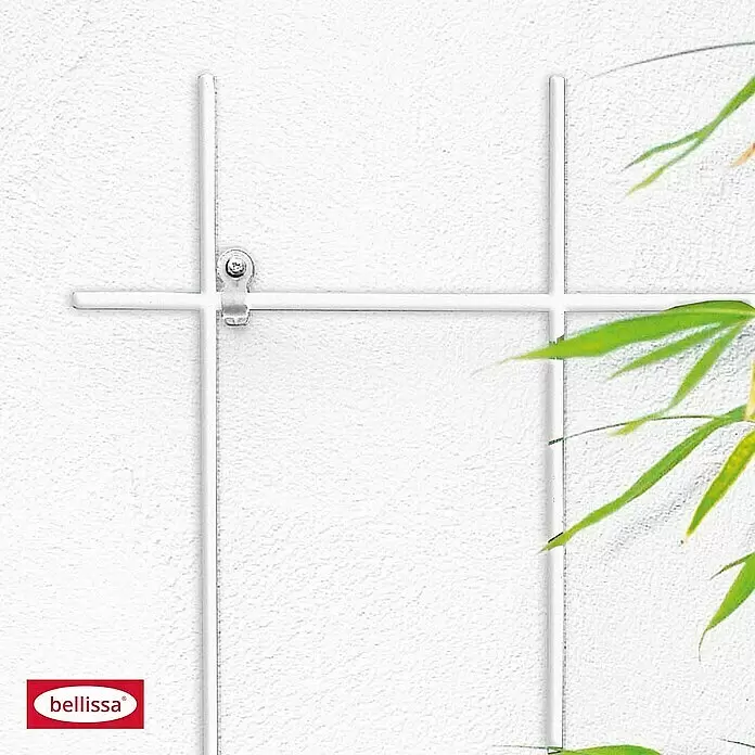 Bellissa Wandspalier - 60 x 150 cm, Materialstärke: 5 mm, Anzahl Streben: 4 Stk., Weiß - Detailaufnahme