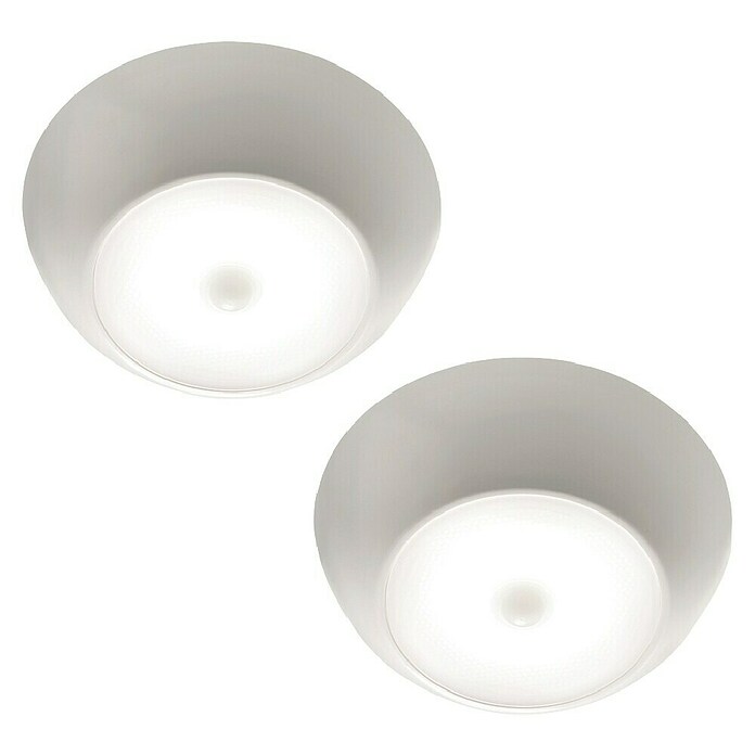 Mr. Beams LED-Sensor-Deckenleuchte rund MB990 (Ø x H: 19 x 6,5 cm, Neutralweiß, Weiß, 2 Stk.) | BAUHAUS