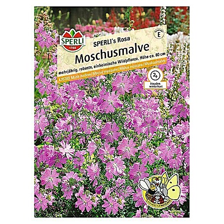 Sperli Blumensamen Moschusmalve (Malva moschata, Blütezeit: Juli)
