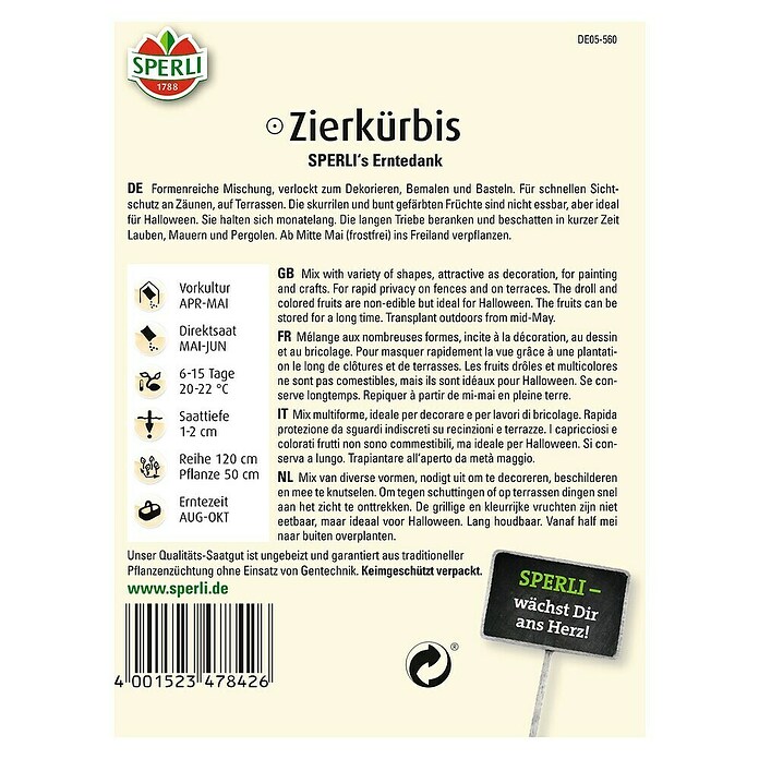 ZIERKUERBIS         ERNTEDANK MISCHUNG