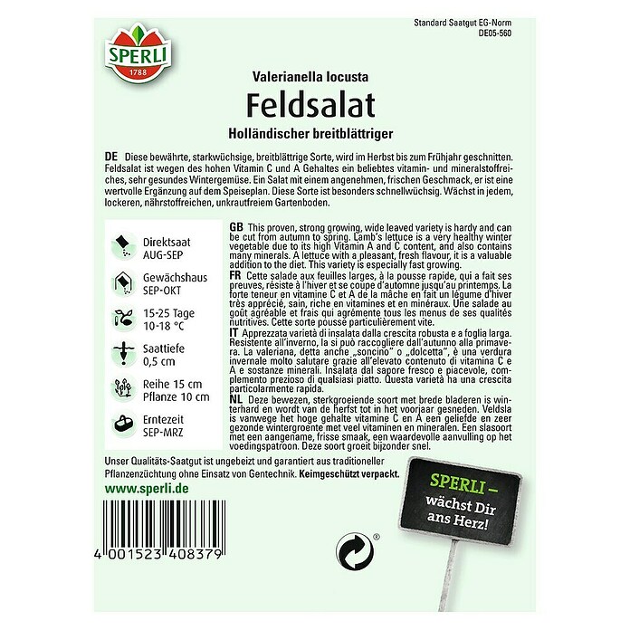 FELDSALAT           HOLL. BREITBLAETTR.