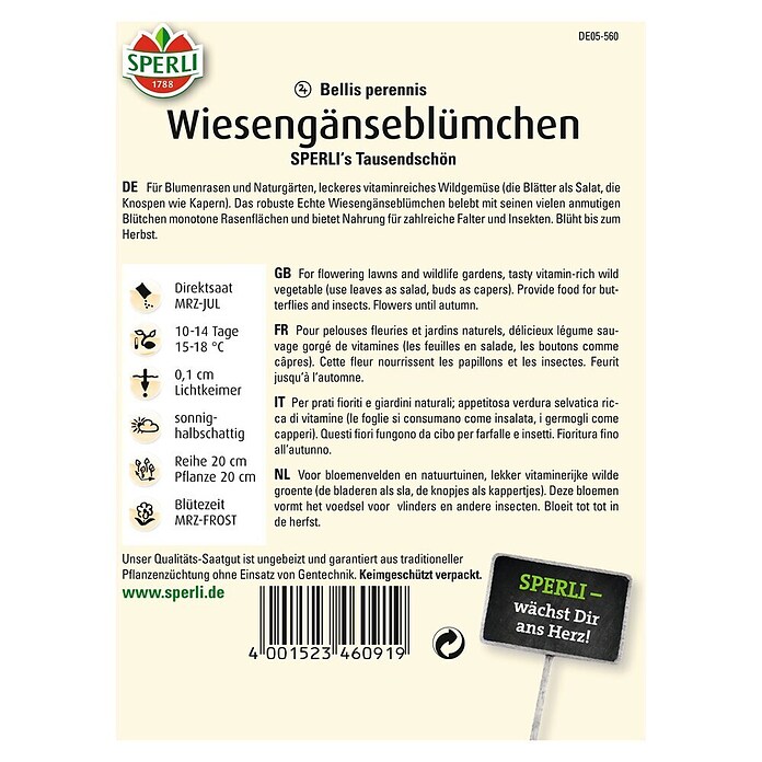GAENSEBLUEMCHEN     SPERLI´S TAUSENDSCH.