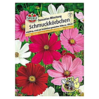 Sperli Blumensamen Schmuckkörbchen (Sensations Mischung, Cosmos bipinnatus, Blütezeit: Juli)