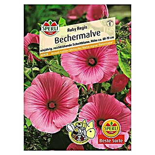 Sperli Blumensamen Bechermalve Ruby Regis (Lavatera trimestris, Blütezeit: Juli)