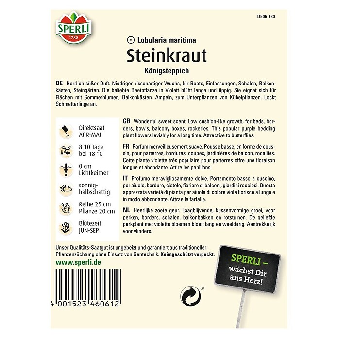 STEINKRAUT SPERLI´SKÖNIGSTEPPICH