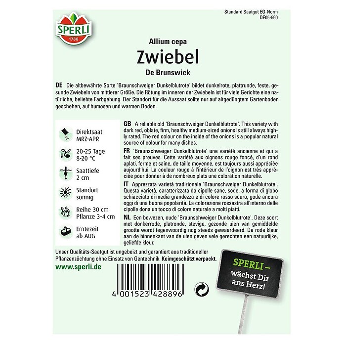 ZWIEBEL DE BRUNSWICK(ROTE BRAUNSCHWEIGER)