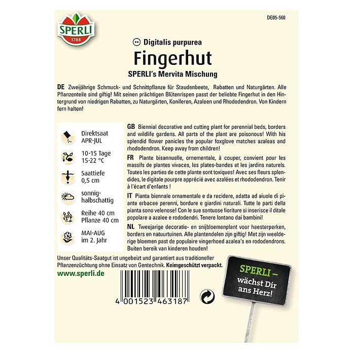 FINGERHUT SPERLI´S MERVITA MISCHUNG
