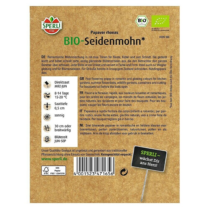 BIO Seidenmohn Mischung