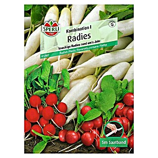 Sperli Gemüsesamen Radies (Kombination I, Raphanus sativus, Erntezeit: Mai)