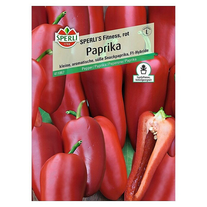 Sperli Gemüsesamen Paprika (Fitness rot, Capsicum annuum, Erntezeit: Juli) | BAUHAUS