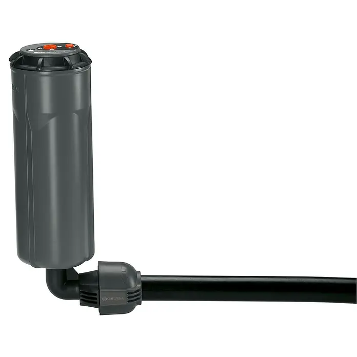 Gardena Sprinklersystem L-Stück - Schnellverbinder, ½″ (Außengewinde) - Gardena T 100 Versenkregner zur Bewässerung von Rasenflächen, präzise und gleichmäßige Wasserverteilung für gesunden, grünen Rasen.