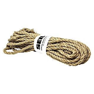 Seilflechter Seil Hanf geschlagen (Durchmesser: 6 mm, 15 m, Natur)