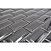 Mozaik pločica Brick Bond Diamond CBB 108  (30 x 30 cm, Crne boje, Sjaj) | BAUHAUS