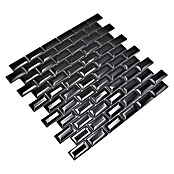 Mozaik pločica Brick Bond Diamond CBB 108  (30 x 30 cm, Crne boje, Sjaj) | BAUHAUS