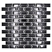 Mozaik pločica Brick Bond Diamond CBB 108  (30 x 30 cm, Crne boje, Sjaj) | BAUHAUS
