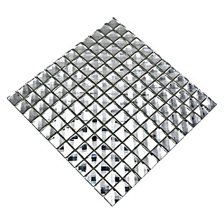 Mozaik pločica Quadrat Crystal XCM SV829 (30 x 30 cm, Bijele boje, Sjaj)