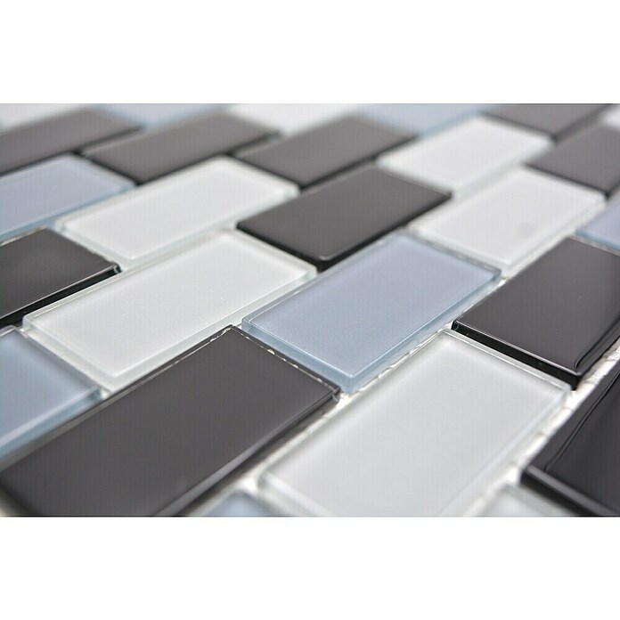 Mozaïektegel brick glas CM B499 (32,2 x 31 cm, Grijs, Glanzend) | BAUHAUS