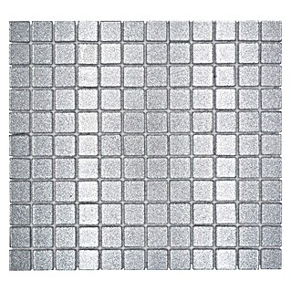 Mosaikfliese Quadrat Crystal CM 4SB6 (32,7 x 30,2 cm, Silber, Glänzend)