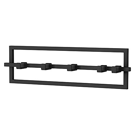 Umbra Garderobenleiste Cubiko (L x B x H: 6 x 53 x 15 cm, Anzahl Haken: 5 Stk., Schwarz)
