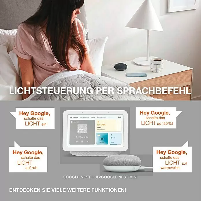 Ledvance Smart+ WiFi LED-Deckenleuchte rund Ceiling Kite24 W, Ø x H: 410 x 68 mm, Weiß Info