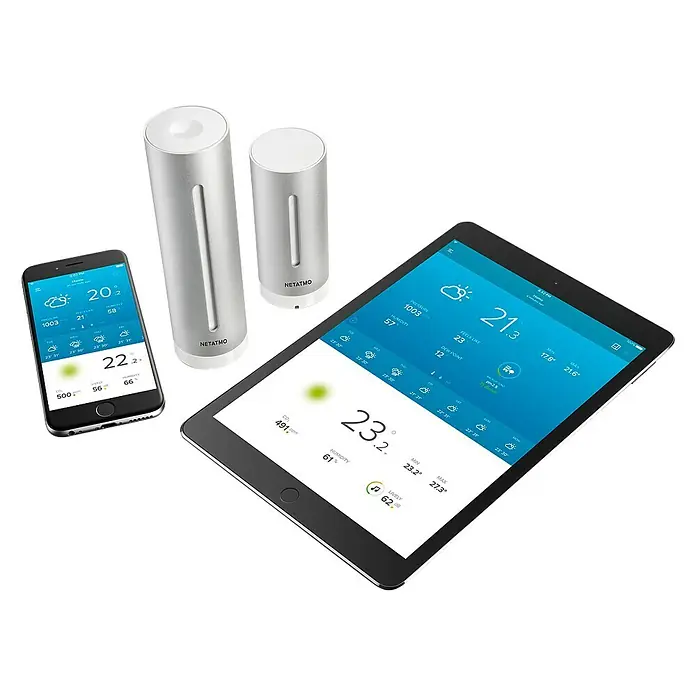 Netatmo Pluviómetro - Funciona con pilas, Diámetro: 13 cm, Negro - El sistema de estación meteorológica Netatmo, con sensores y visualización en smartphone/tablet para datos detallados del tiempo.