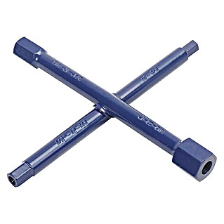 Kreuzschlüssel (B x H: 20 x 20 cm, Spezial-Werkzeugstahl, Blau)