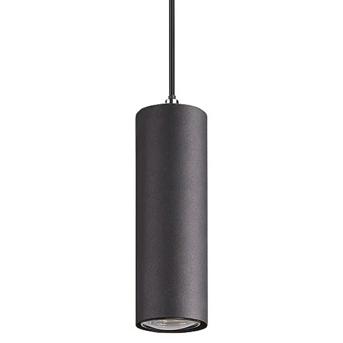 Trio Lighting Marley Lámpara colgante - 35 W, L x An x Al: 12 x 12 x 150 cm, Negro, GU10, 1 ud. - Una lámpara colgante cilíndrica minimalista en antracita. Ideal para interiores modernos y soluciones de iluminación elegantes.
