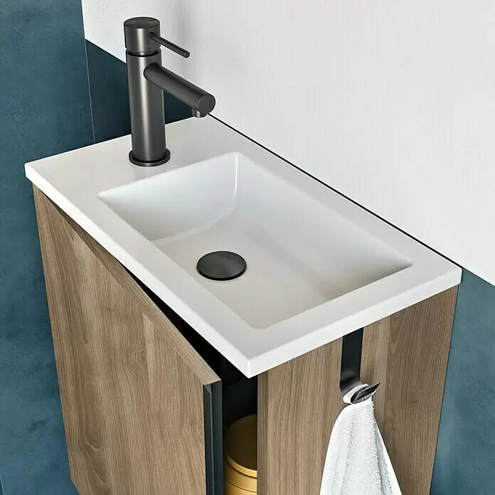 Riva Badmöbel-Set IndusGesamtbreite Badmöbel: 45,3 cm, Birke, Matt, 3 -tlg.