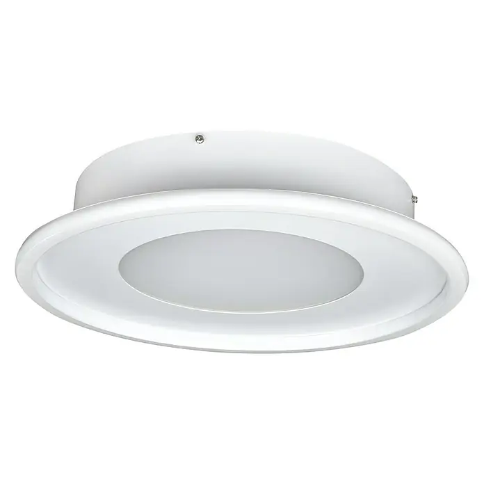 Lavida LED-Deckenleuchte rund Rovigo - Ø x H: 450 mm x 9,6 cm, Weiß, RGBW - Moderne LED-Deckenleuchte in Weiß für eine helle und effiziente Beleuchtung im Innenbereich. Stilvolles Design für jeden Raum.