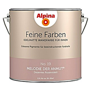Alpina Wandfarbe Melodie der Anmut (2,5 l, Melodie der Anmut, No. 19 - Dezentes Roséviolett, Matt, Konservierungsmittelfrei)