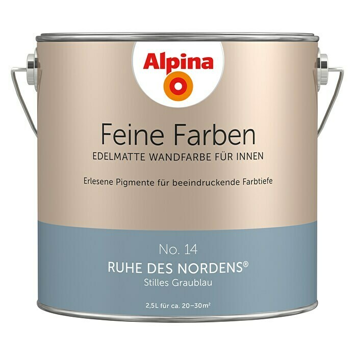 Alpina Wandfarbe Ruhe des Nordens (2,5 l, Ruhe des Nordens, No. 14 - Stilles Graublau, Matt)