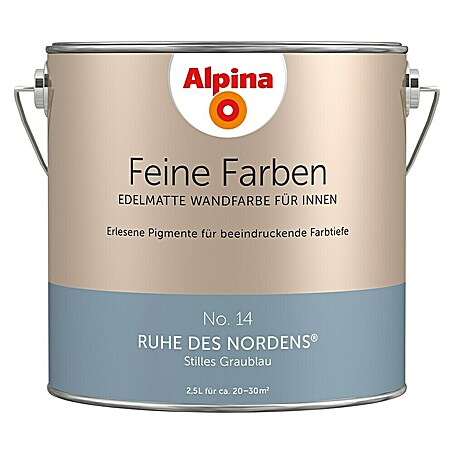 Alpina Wandfarbe Feine Farben (Ruhe des Nordens, Matt, 2,5 l, Konservierungsmittelfrei)