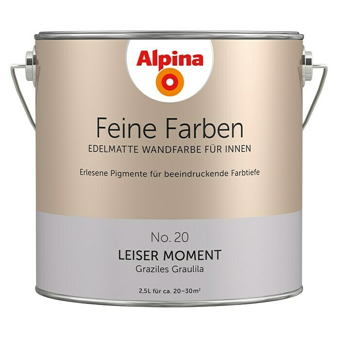 Alpina Wandfarbe Leiser Moment (2,5 l, Leiser Moment, No. 20 - Graziles Graulila, Matt)
