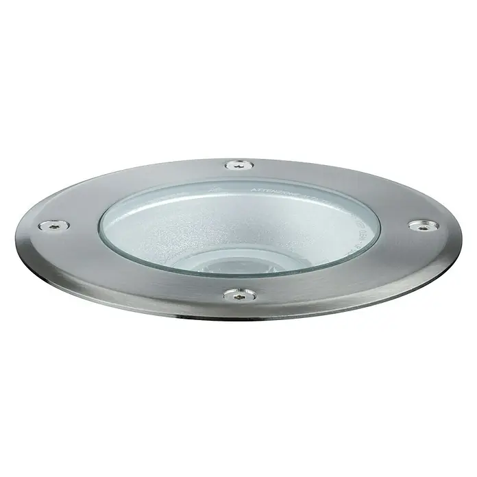 Paulmann Plug & Shine LED-Gartenspot - 6 W, Warmweiß, IP67, Ø x H: 14 x 15 cm, Abstrahlwinkel: 38 ° - Bodeneinbaustrahler aus Edelstahl mit Glasabdeckung. Ideal für die Außenbeleuchtung. Robuste Bauweise für den langfristigen Einsatz.