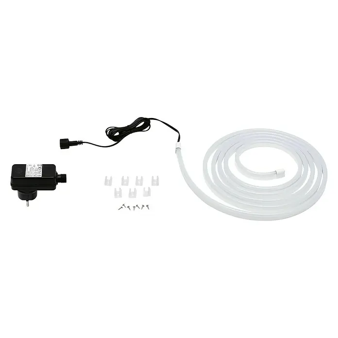 Paulmann LED-Band Simpled Outdoor - Länge: 3 m, Lichtfarbe: Kaltweiß, 12 W, 1.260 lm - LED-Lichtschlauch-Set mit Stromkabel und Befestigungsclips für flexible Beleuchtung im Innen- und Außenbereich.