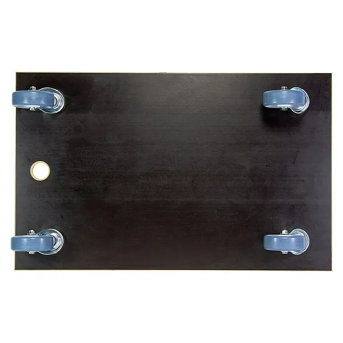 Wagner System Transportroller MM 9646 - L x B x H: 780 x 490 x 150 mm, Traglast: 500 kg, Holz - Rollbrett aus Holz mit vier blauen Rollen, geeignet für den einfachen Transport schwerer Gegenstände. Mit praktischem Griffloch.