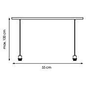 Home Sweet Home Pendelleuchte Beam 2s (2 x 60 W, Farbe: Chrom matt, L x H: 55 x 99 cm)