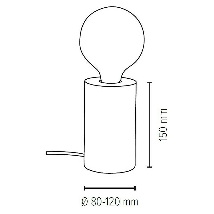 Spotlight Deko-Tischleuchte Trabo Table25 W, Braun/Gebeizte Kiefer, E27 Sketch