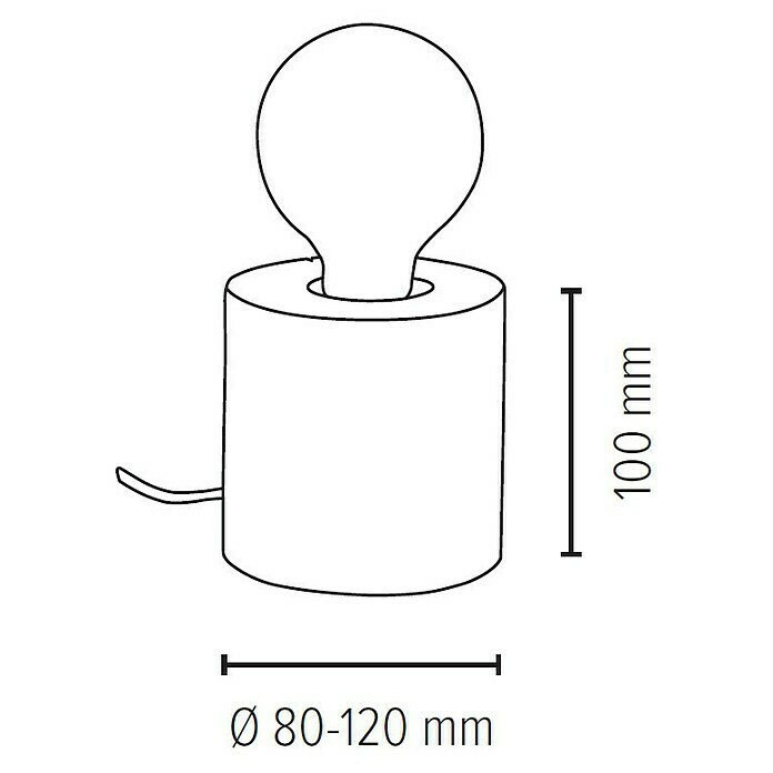 Spotlight Deko-Tischleuchte Trabo Table25 W, Braun, E27 Sketch