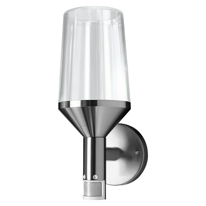 Ledvance LED-Außenwandleuchte 12 cm, IP44, x (161 BAUHAUS | x Edelstahl, Mit 305 Sensor)