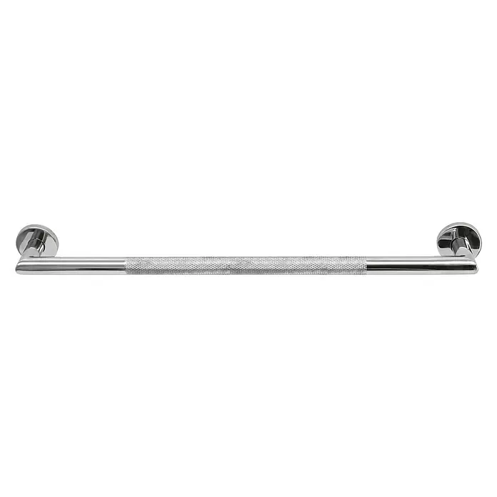 CM Baños Asidero de baño Elegance antideslizante - Ancho: 68 cm, Acero inoxidable, Cromo - Un toallero plateado con una barra moleteada para mayor agarre. Ideal para cualquier baño, para mayor seguridad.